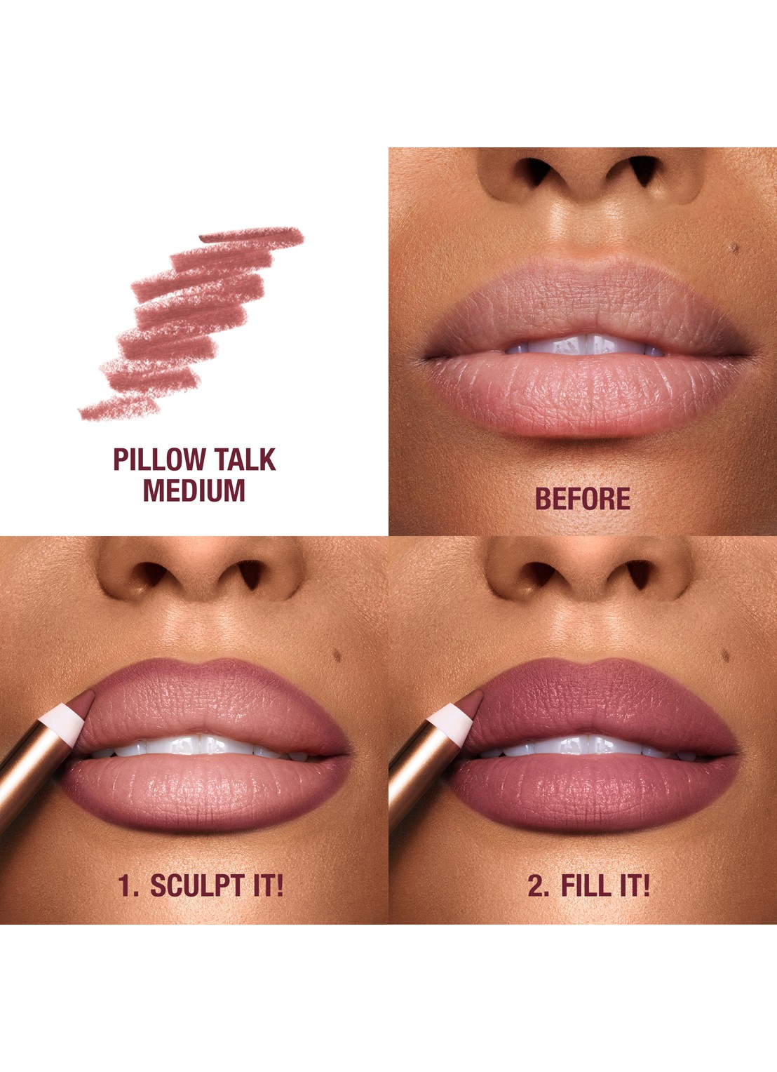 Charlotte Tilbury Lip Cheat - lipliner - detail 3 pillow talk medium