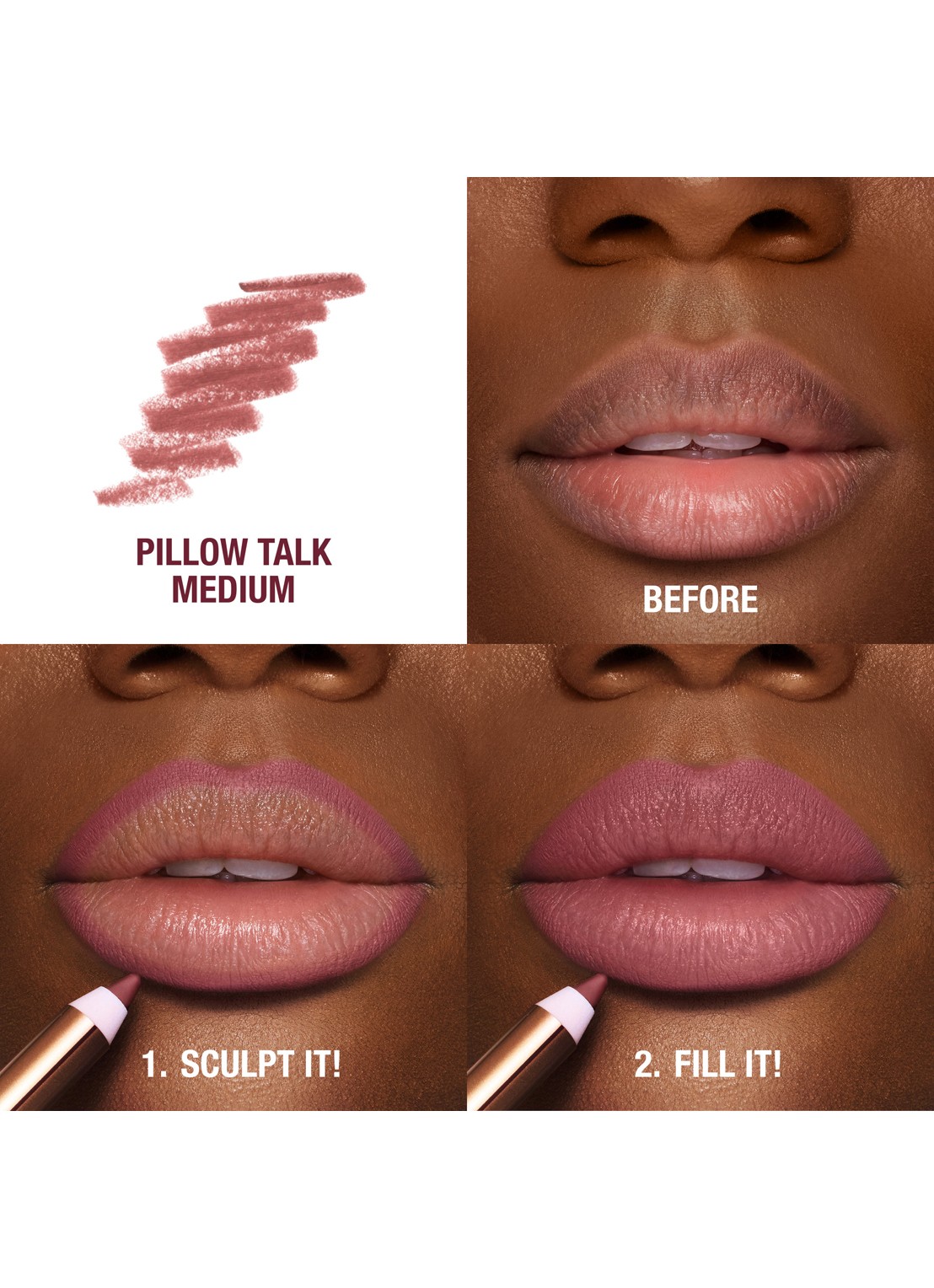 Charlotte Tilbury Lip Cheat - lipliner - detail 4 pillow talk medium