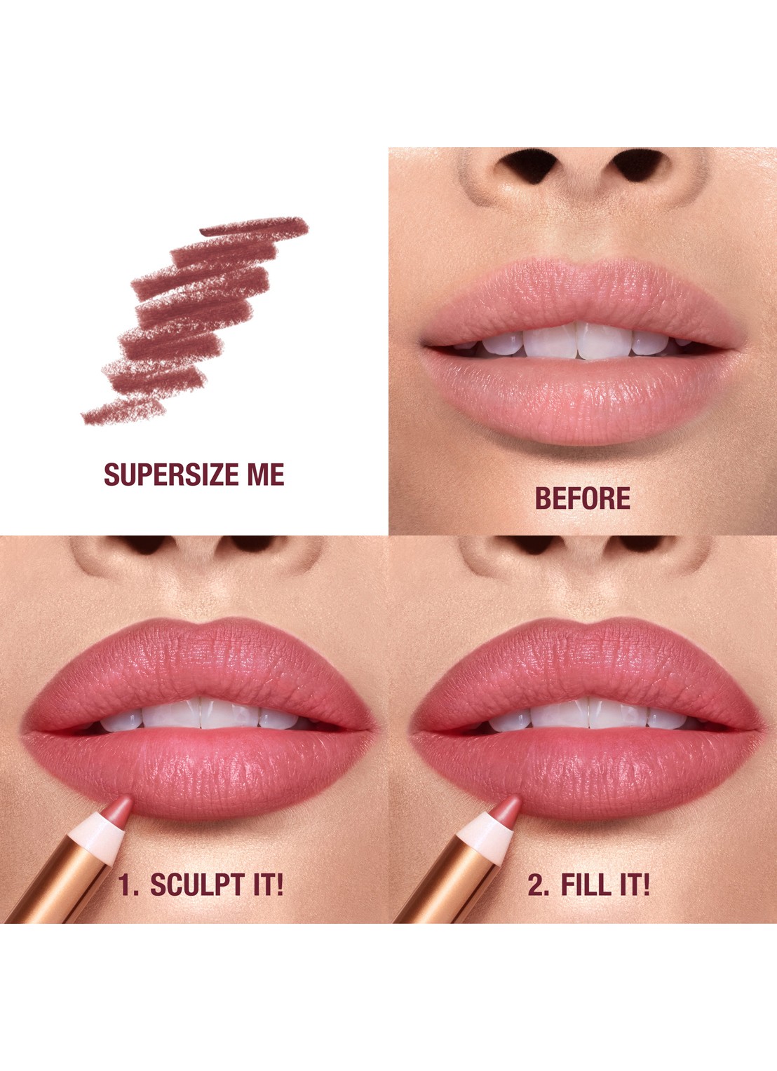 Charlotte Tilbury Lip Cheat - lipliner - detail 5 supersize me