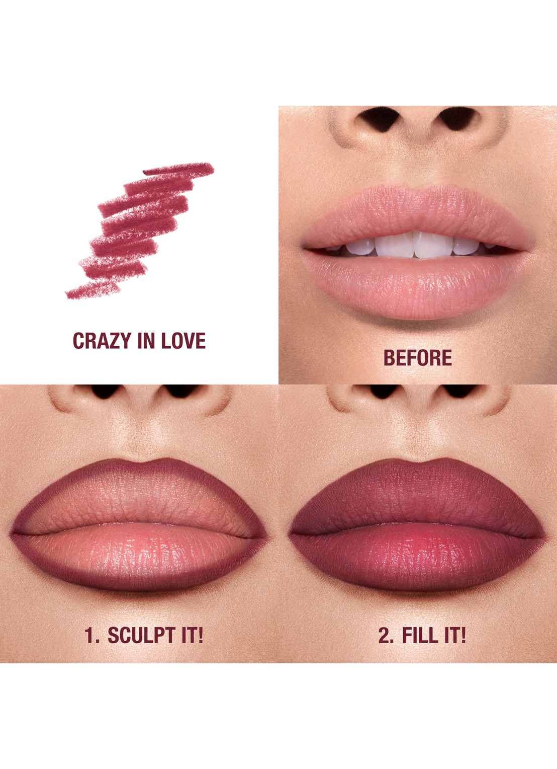 Charlotte Tilbury Lip Cheat - lipliner - achterkant 5 crazy in love