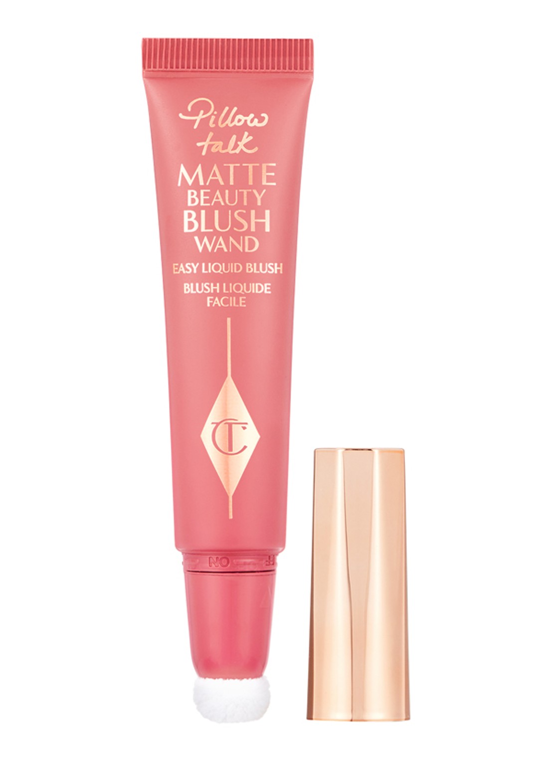 Charlotte Tilbury Matte Beauty Blush Wand - vloeibare blush - voorkant 5 pillow talk