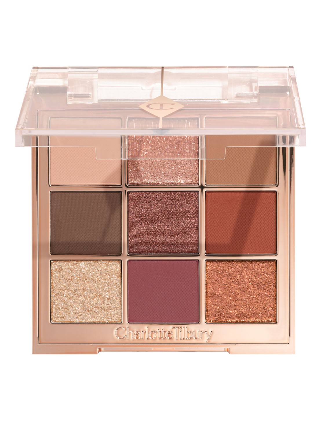 Charlotte Tilbury Palette Of Beautifying Eye Trends - oogschaduwpalette  - voorkant sensual sunset