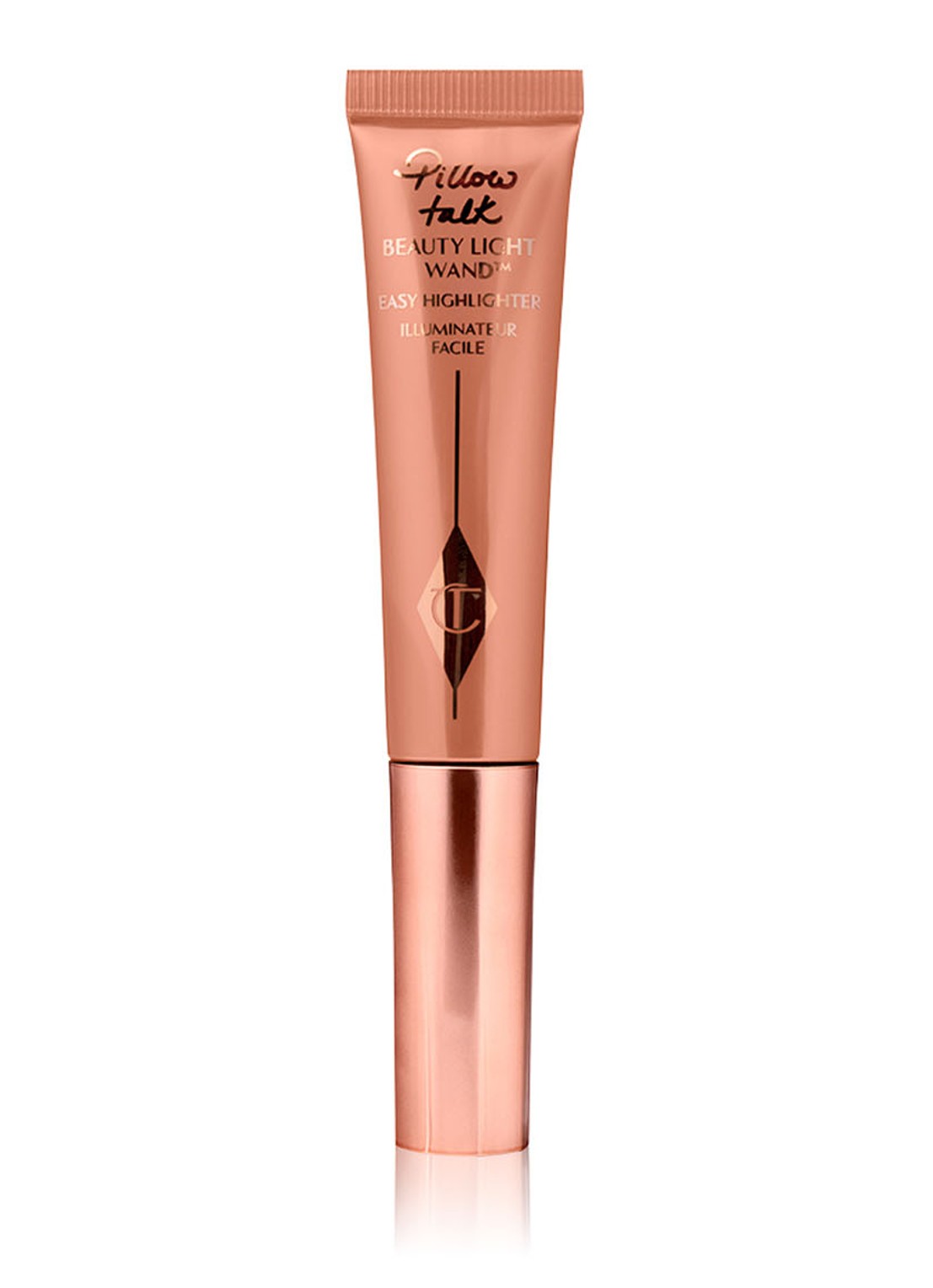 Charlotte Tilbury Pillow Talk Beauty Light Wand - Limited Edition vloeibare blush & highlighter - voorkant 4 medium/deep