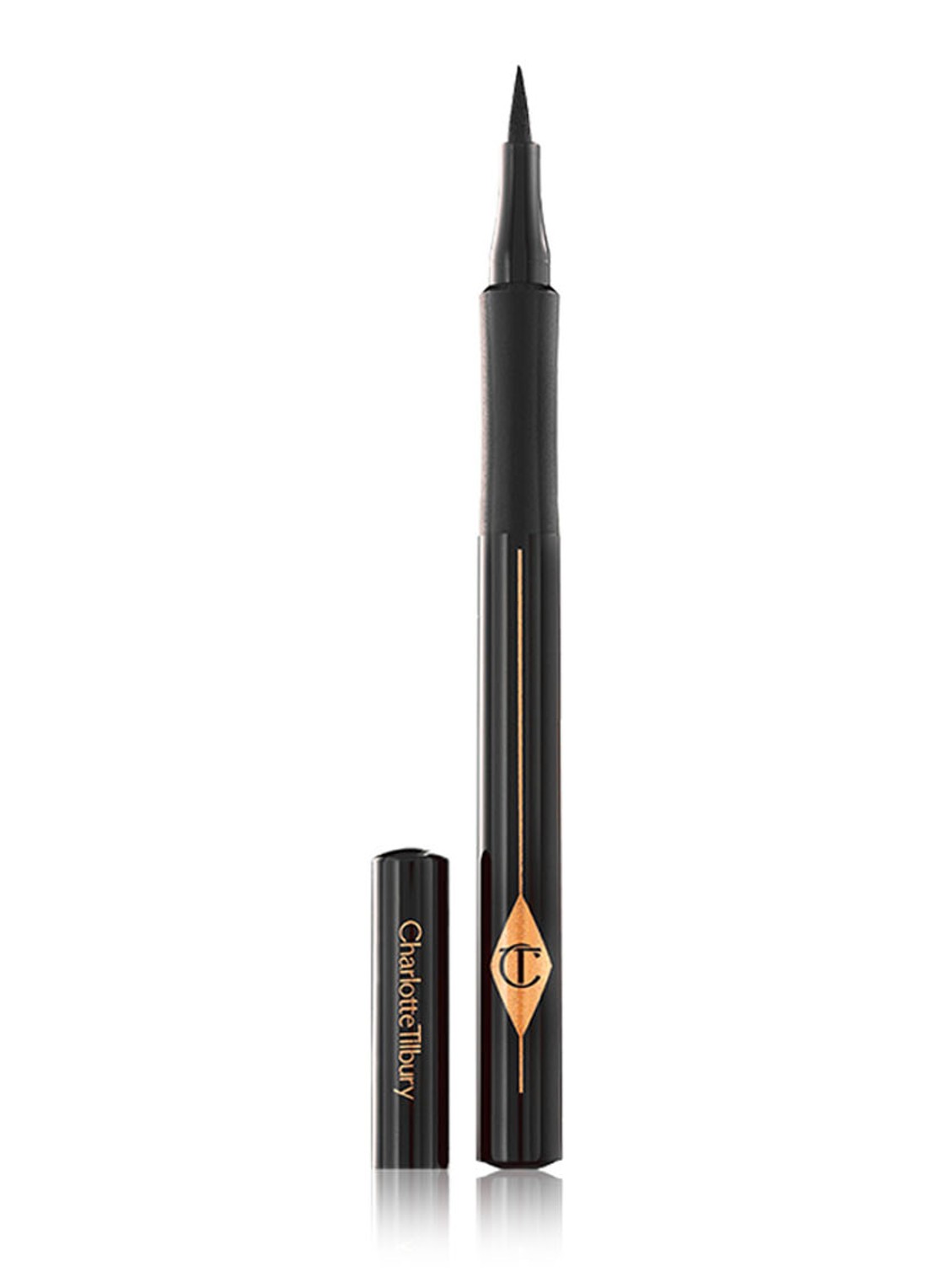 Charlotte Tilbury The Feline Flick - waterproof vloeibare eyeliner - voorkant 2 black