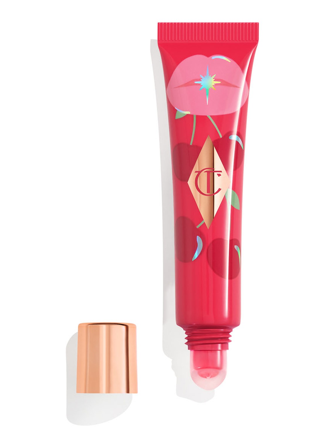 Charlotte Tilbury Unreal Lips Healthy Glow Nectar Oil - lipolie - voorkant 6 cherry glaze