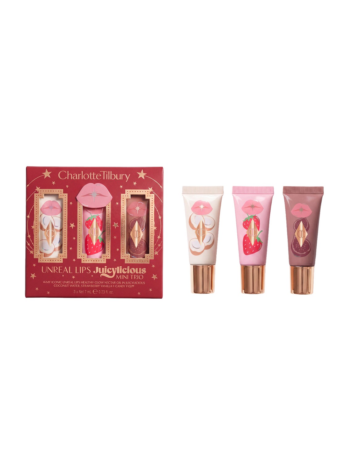 Charlotte Tilbury Unreal Lips Juicylicious Mini Trio - make-up set - voorkant 4 undefined
