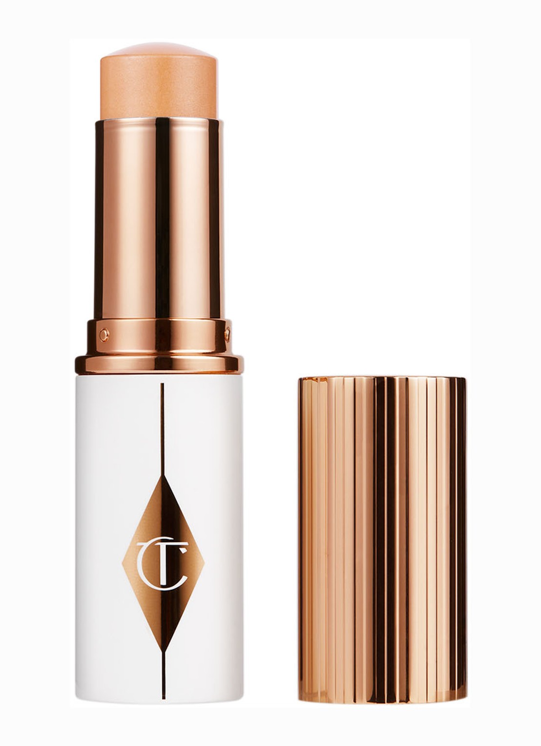 Charlotte Tilbury Unreal Skin Sheer Glow Tint - hydraterende foundation stick - voorkant 5 6 medium