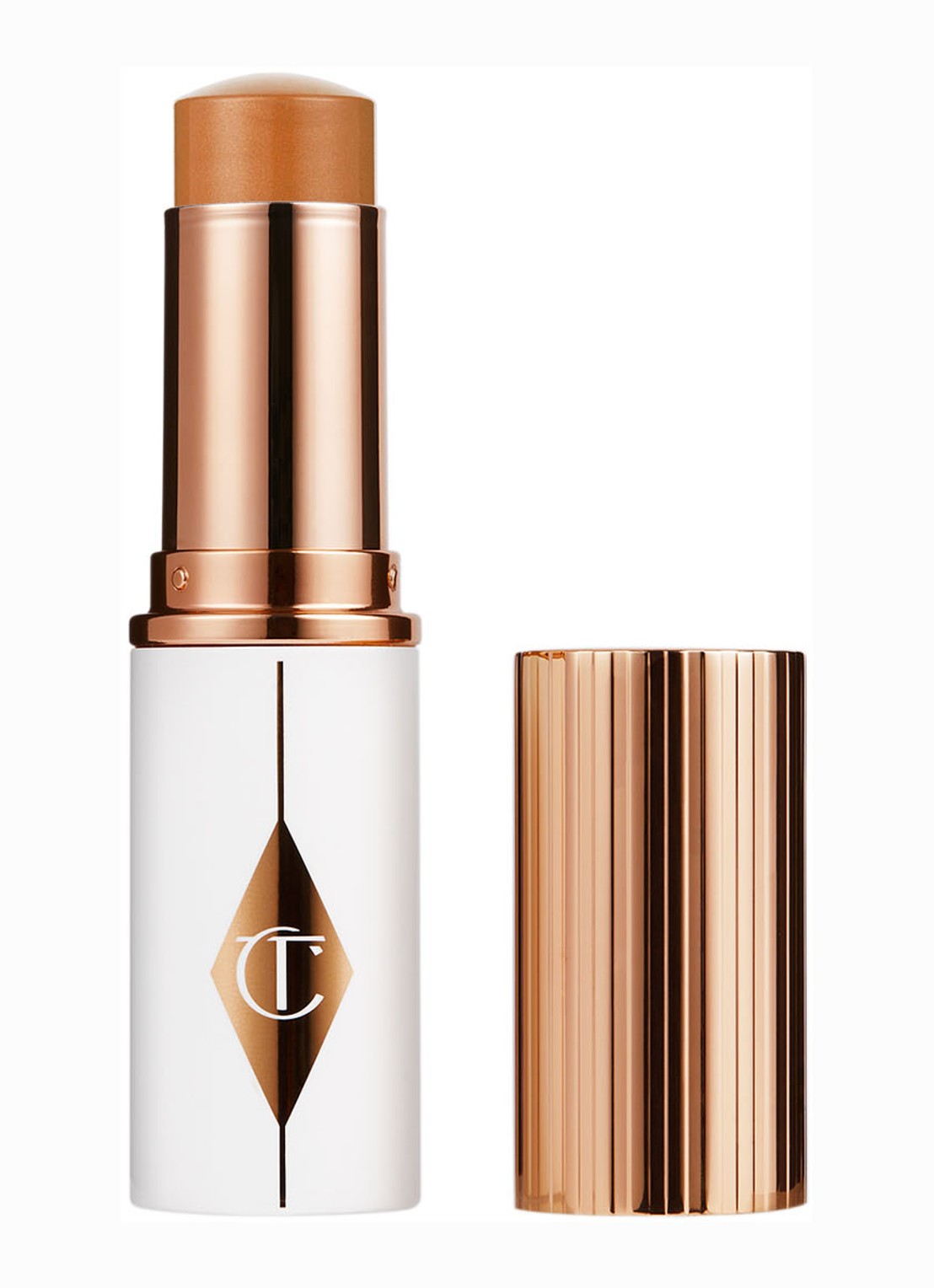 Charlotte Tilbury Unreal Skin Sheer Glow Tint - hydraterende foundation stick - voorkant 5 10 tan