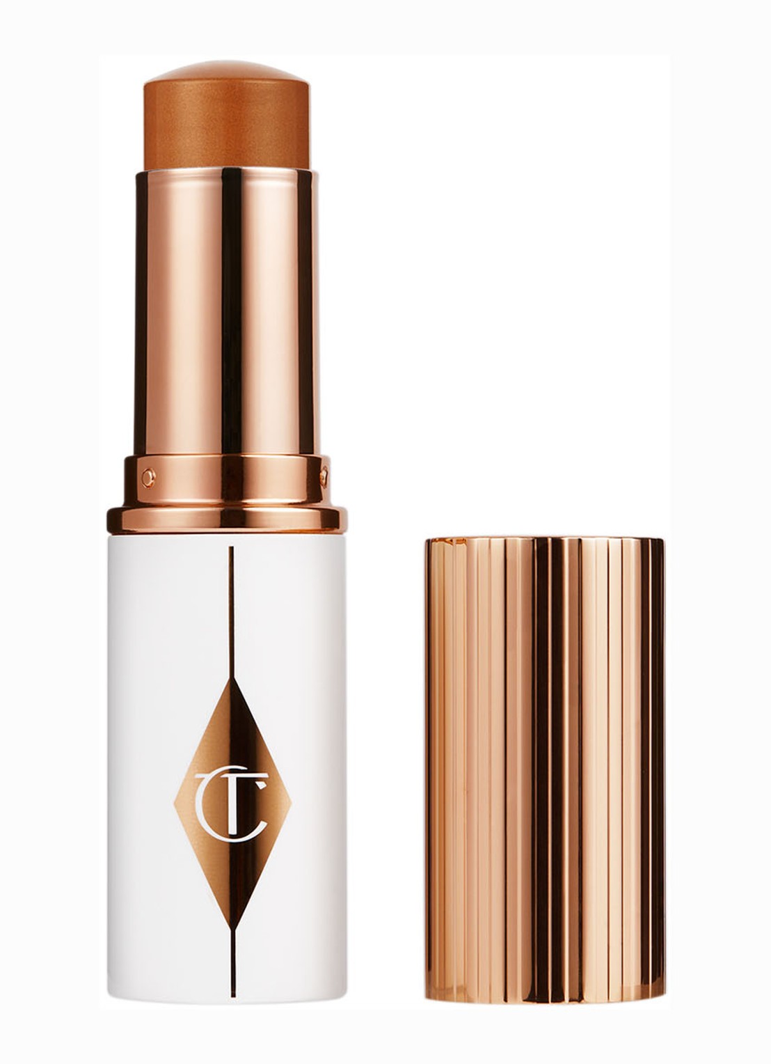 Charlotte Tilbury Unreal Skin Sheer Glow Tint - hydraterende foundation stick - voorkant 5 12 tan