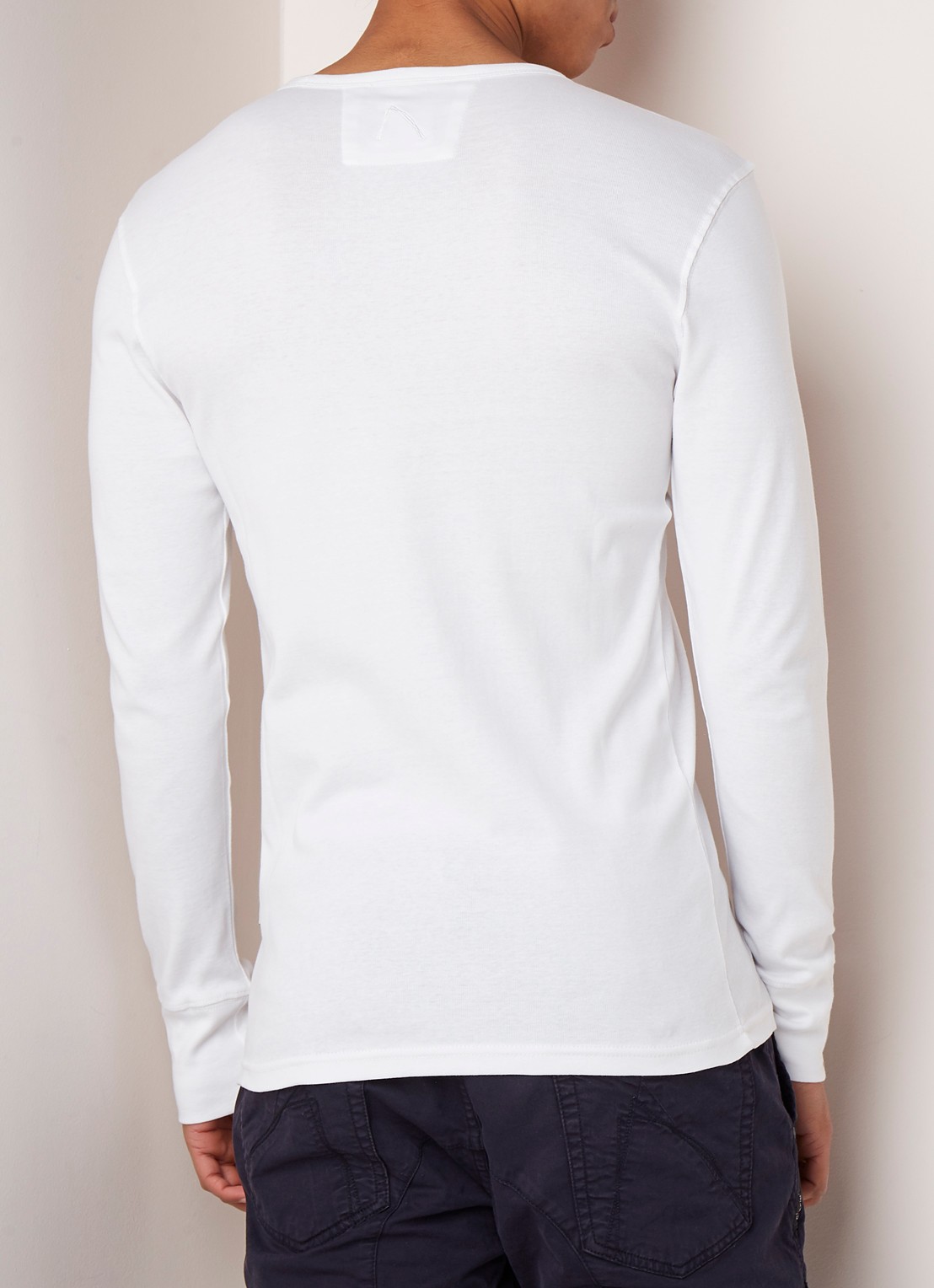 CHASIN' Damian-B longsleeve met ronde hals - achterkant 2 wit