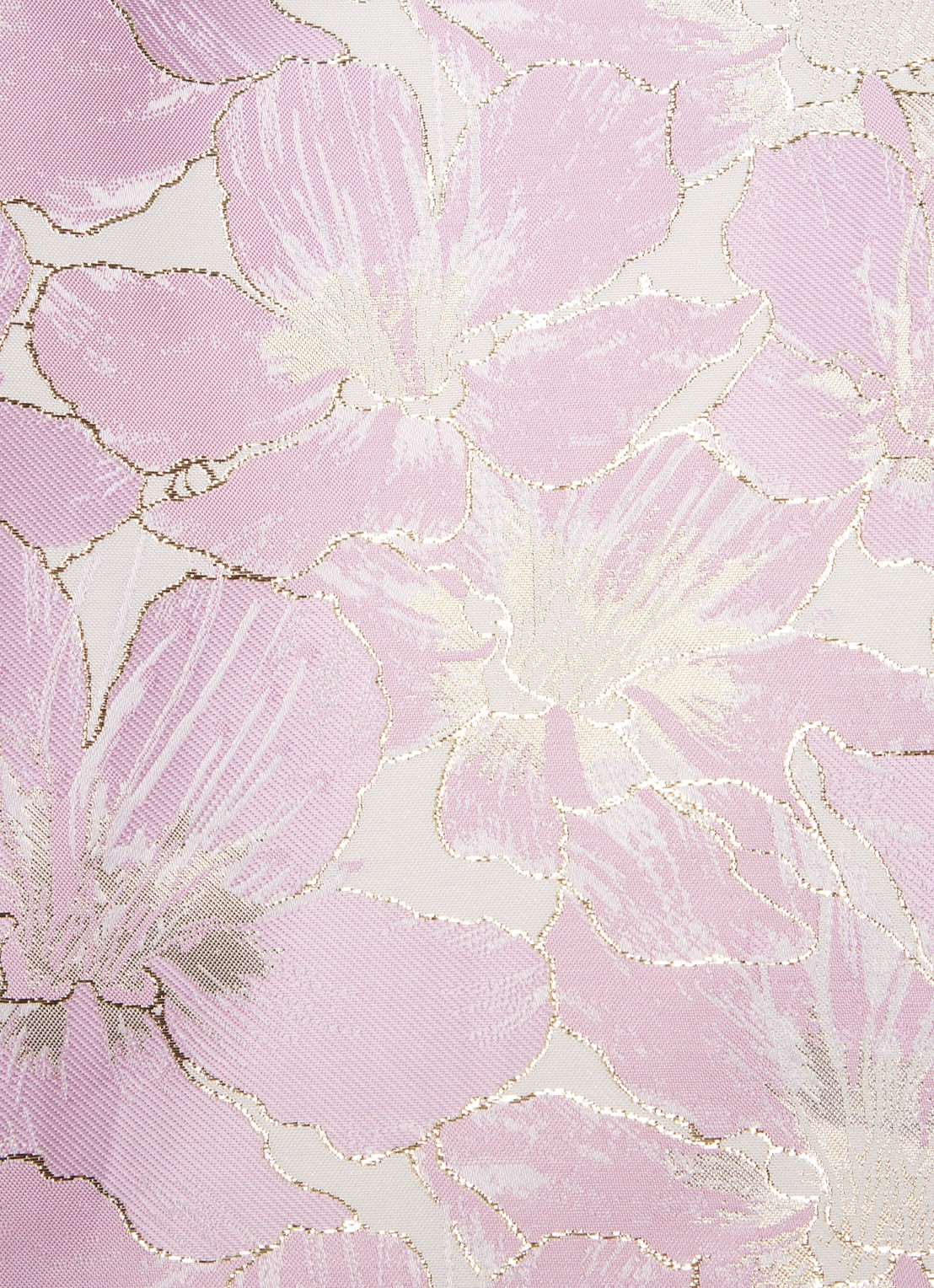 Chi Chi London Midi jurk met asymmetrische zoom en jacquard dessin - detail 4 lila