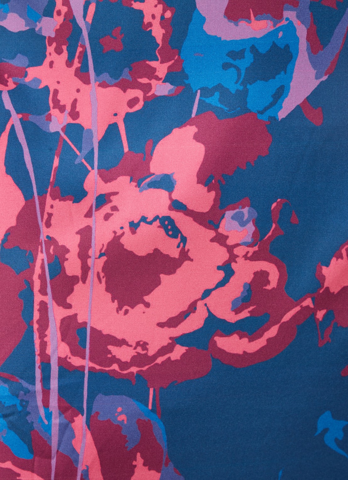 Chi Chi London Midi jurk met bloemenprint en split  - detail 4 kobaltblauw