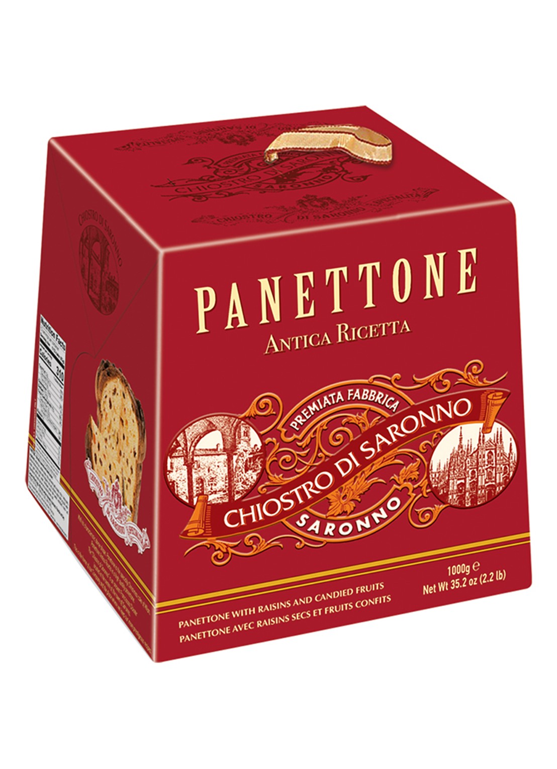 Chiostro di Saronno Classico panettone 1000 gram - voorkant beige