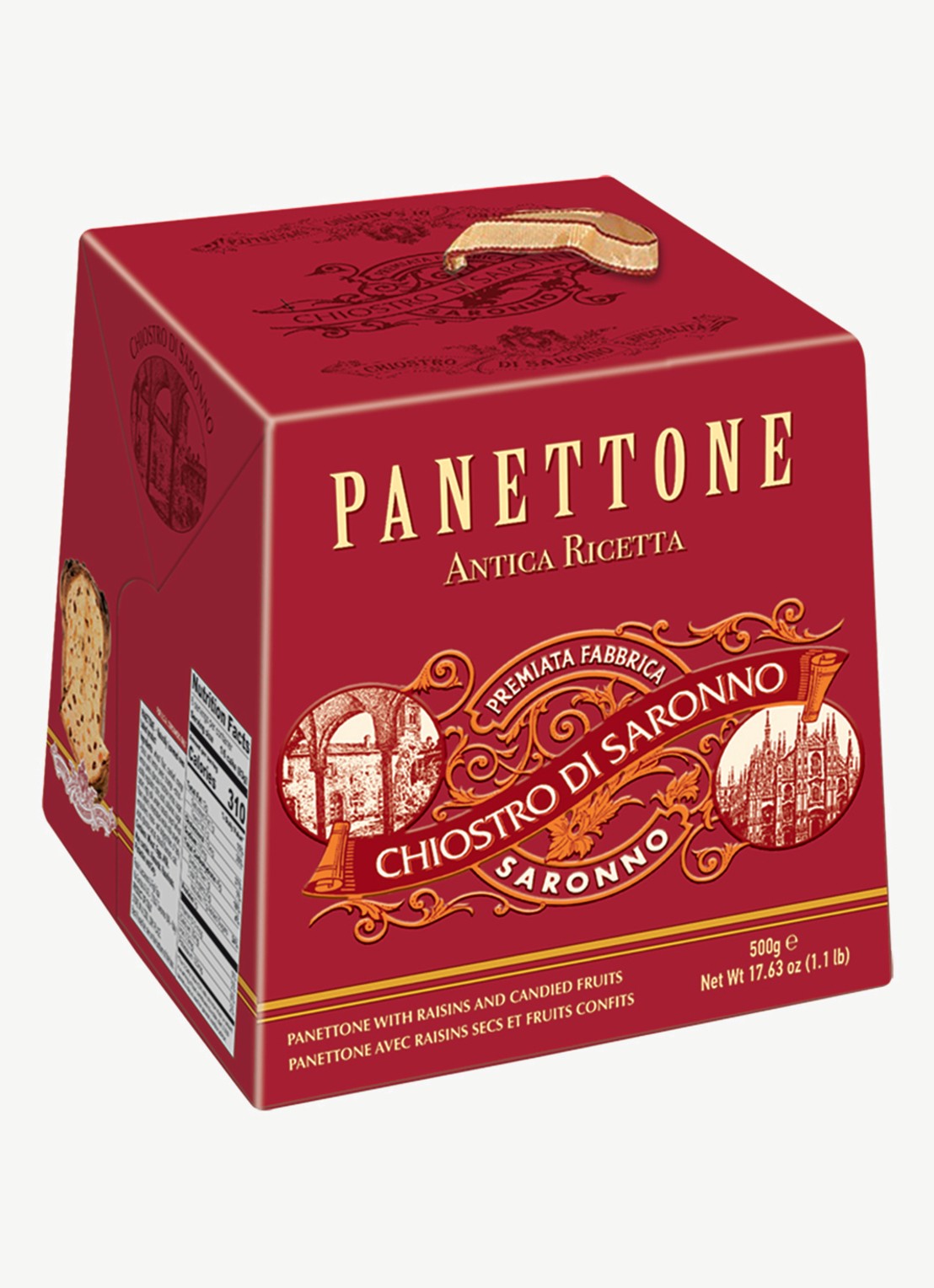 Chiostro di Saronno Classico panettone 500 gram - voorkant beige