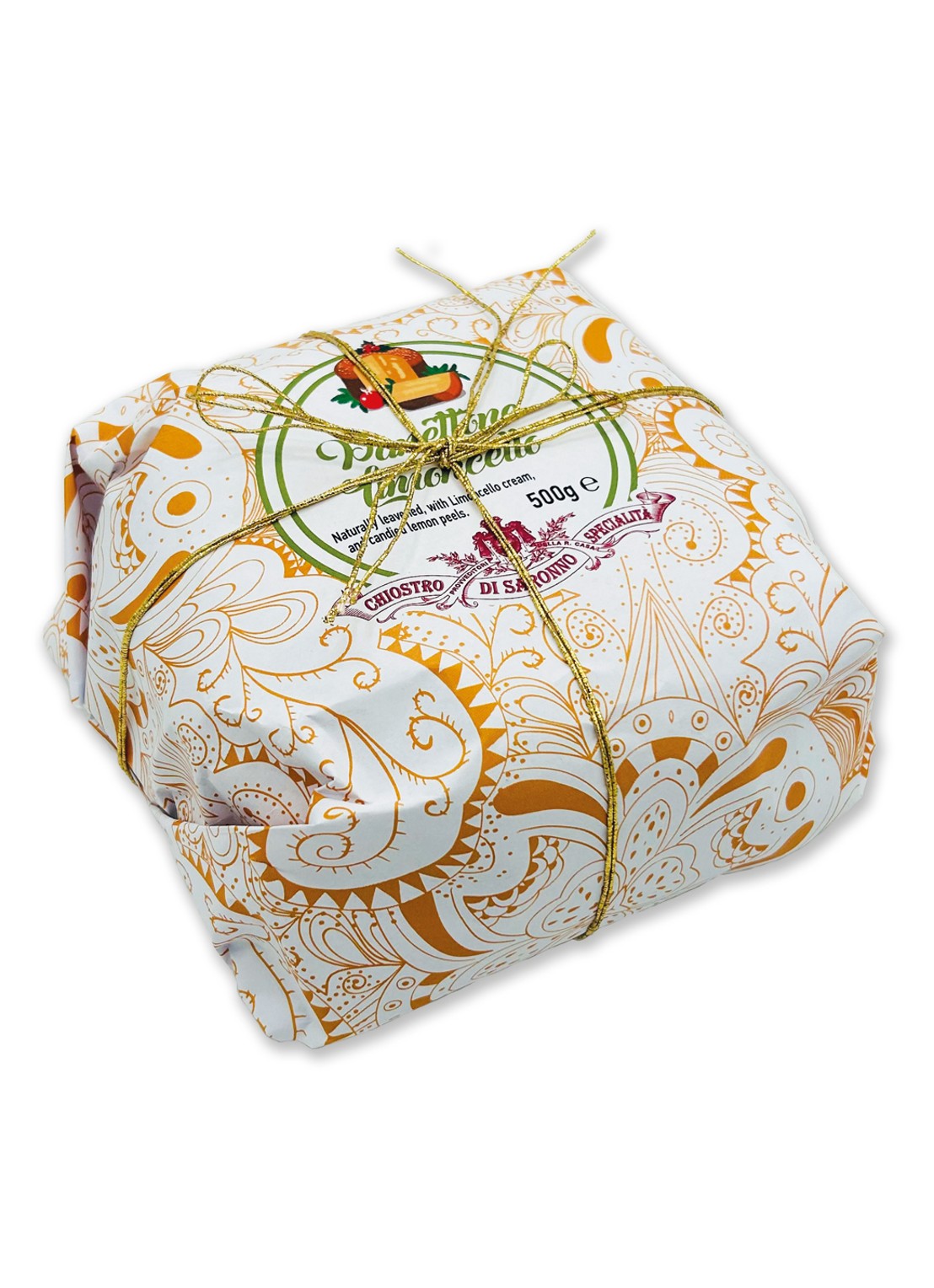 Chiostro di Saronno Limoncello panettone 500 gram - voorkant beige