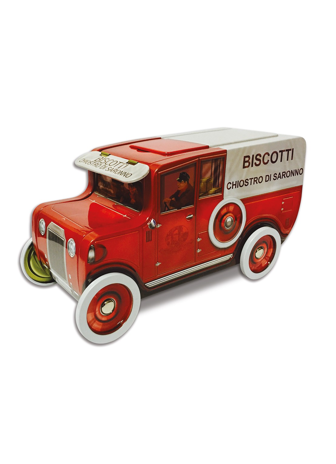 Chiostro di Saronno Van Cantuccini amandelkoekjes in blik 200 gram - voorkant beige