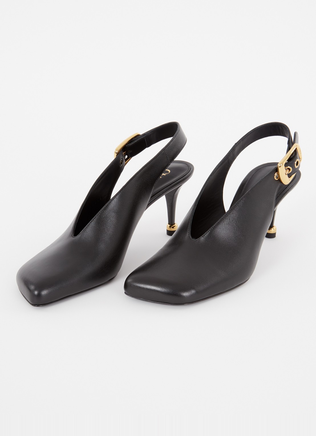 Chloé Andrea slingback van kalfsleer  - detail 2 zwart