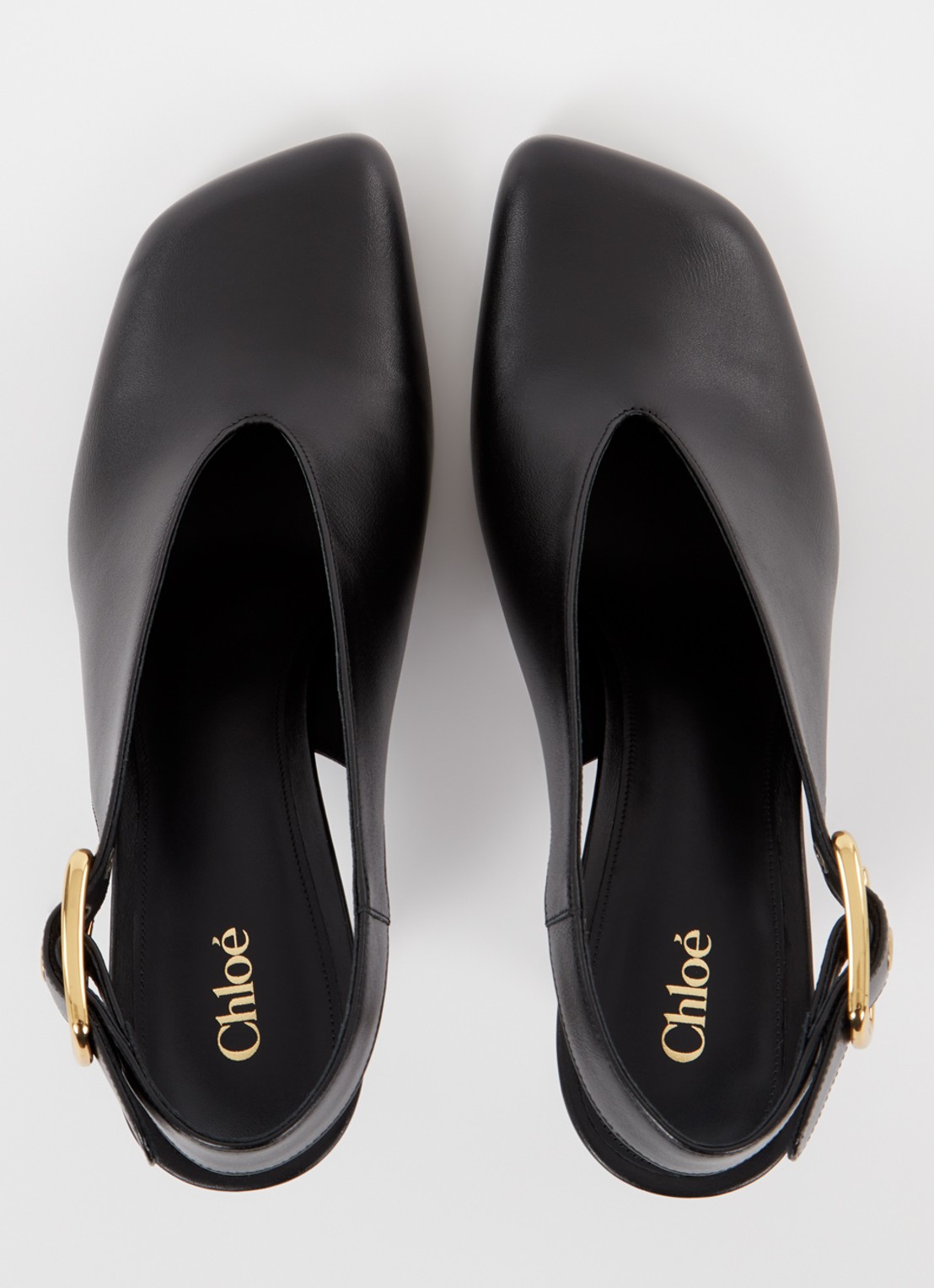 Chloé Andrea slingback van kalfsleer  - detail 3 zwart