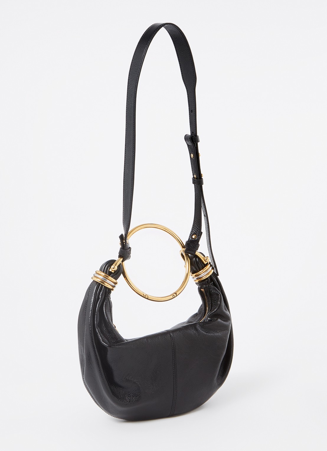 Chloé Bracelet handtas van kalfsleer - achterkant 7 zwart
