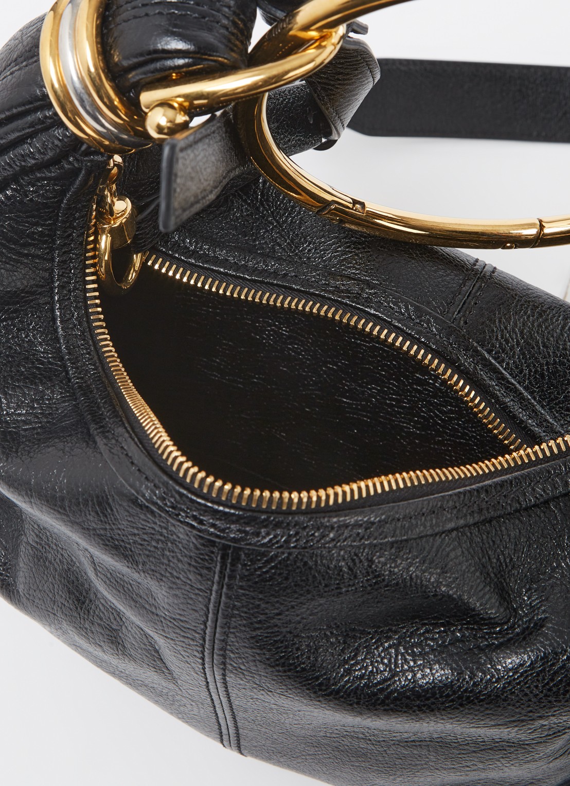 Chloé Bracelet handtas van kalfsleer - detail zwart
