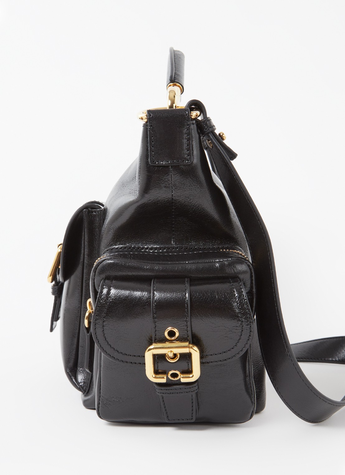 Chloé Camera handtas van buffelleer - detail 2 zwart