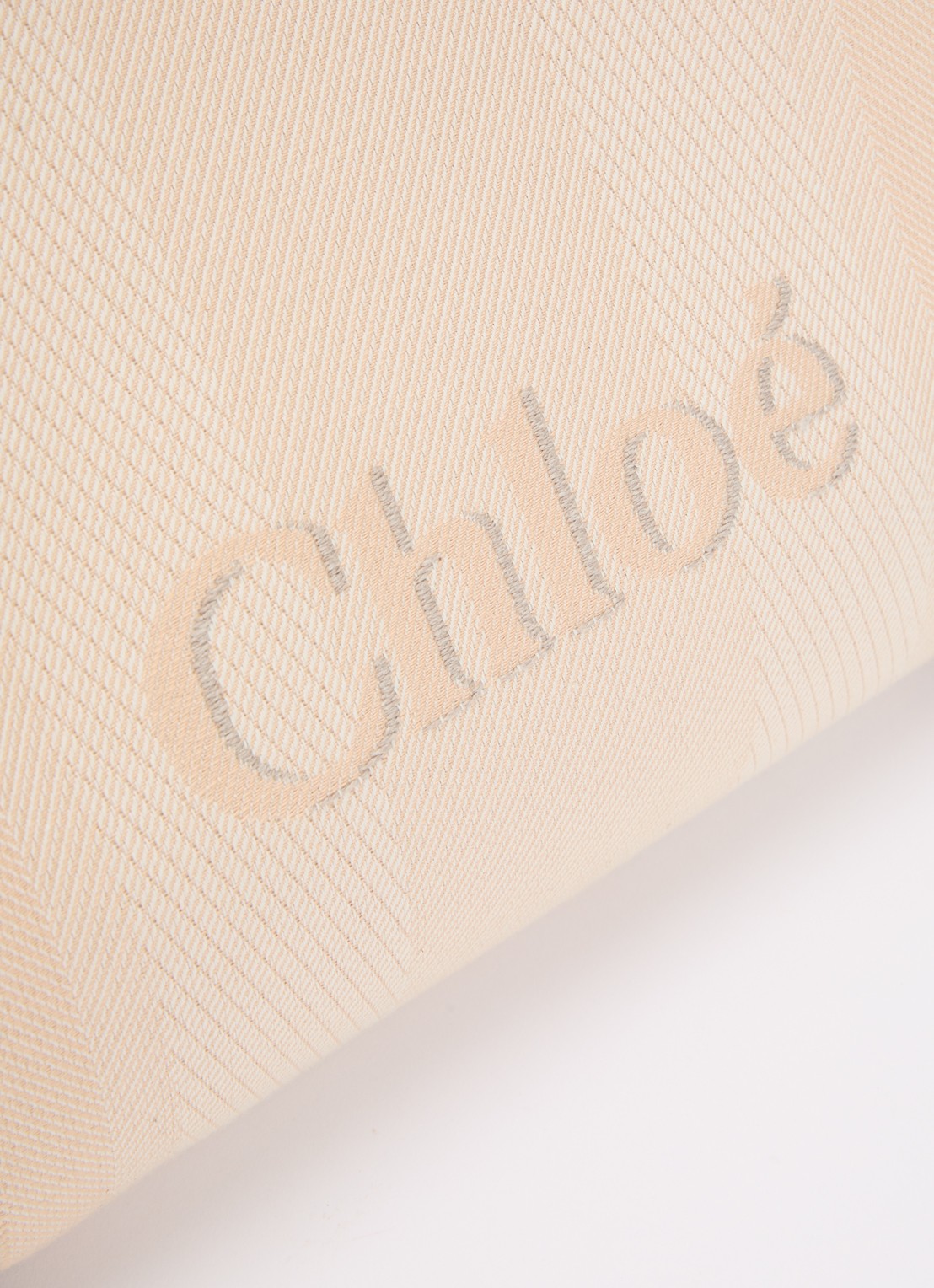 Chloé Carry schoudertas van canvas met afneembare schouderriem - detail 3 beige