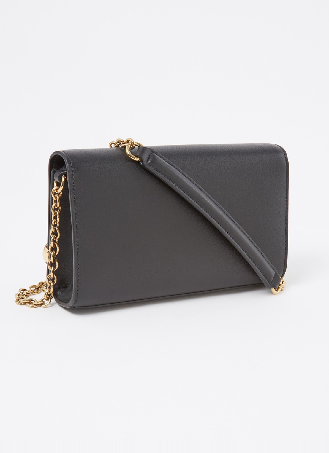 Chloé Crossbodytas van kalfsleer met logo - achterkant 4 zwart