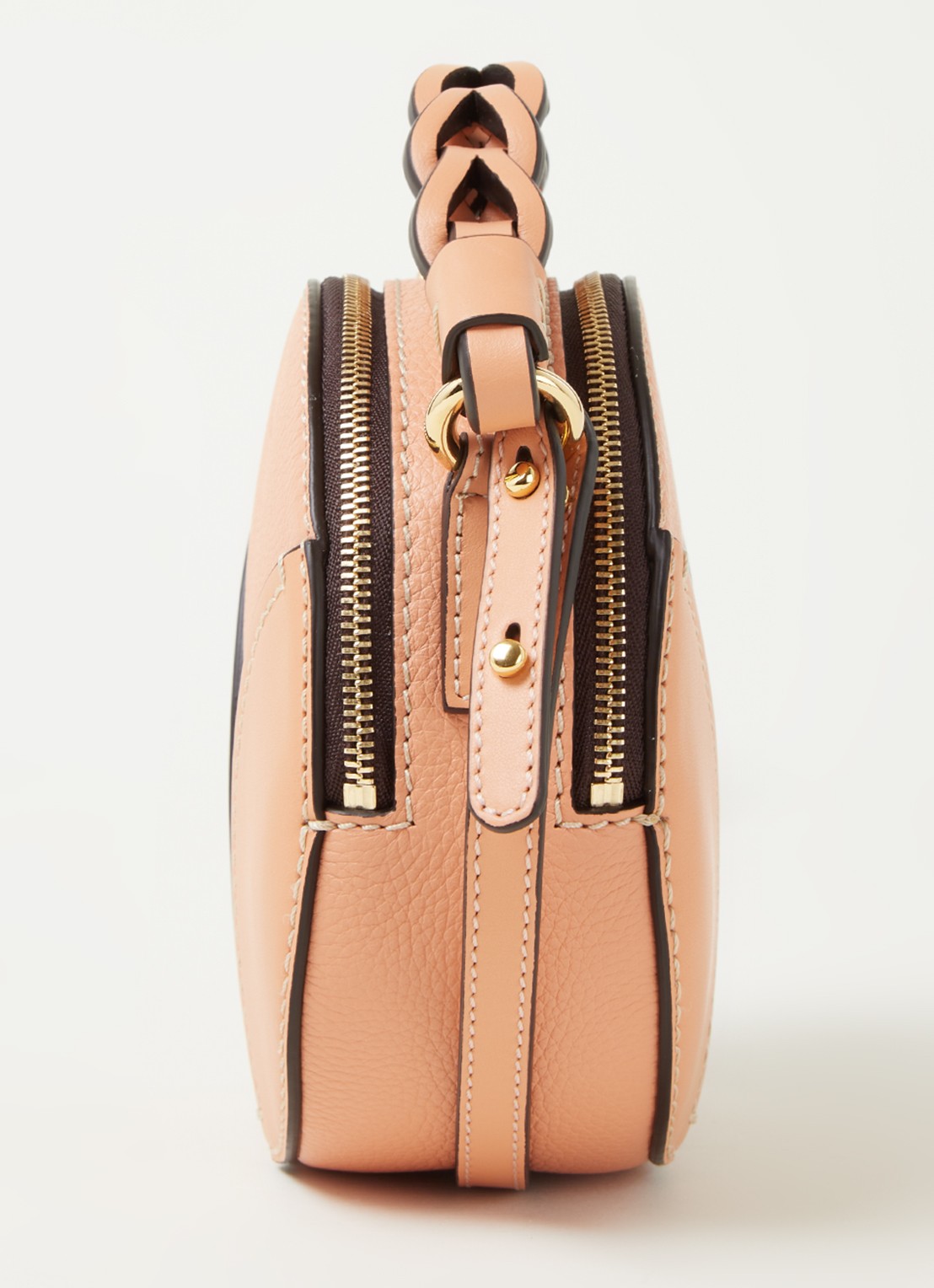 Chloé Daria Mini crossbodytas van kalfsleer - detail 2 zalmroze