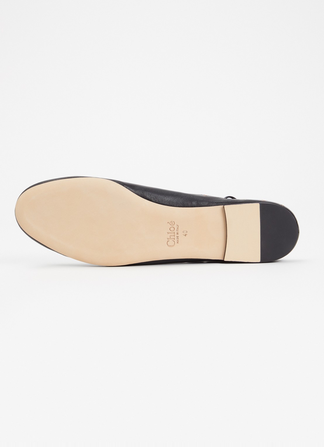 Chloé Ghillies ballerina van lamsleer - detail 4 zwart