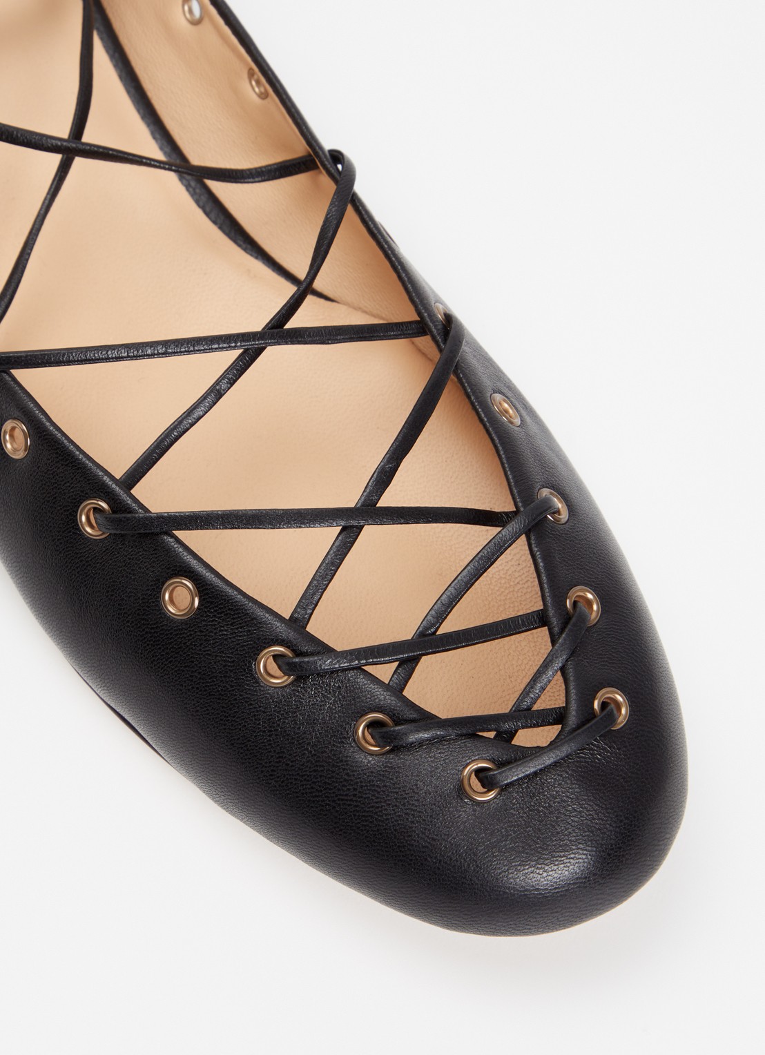 Chloé Ghillies ballerina van lamsleer - detail 5 zwart