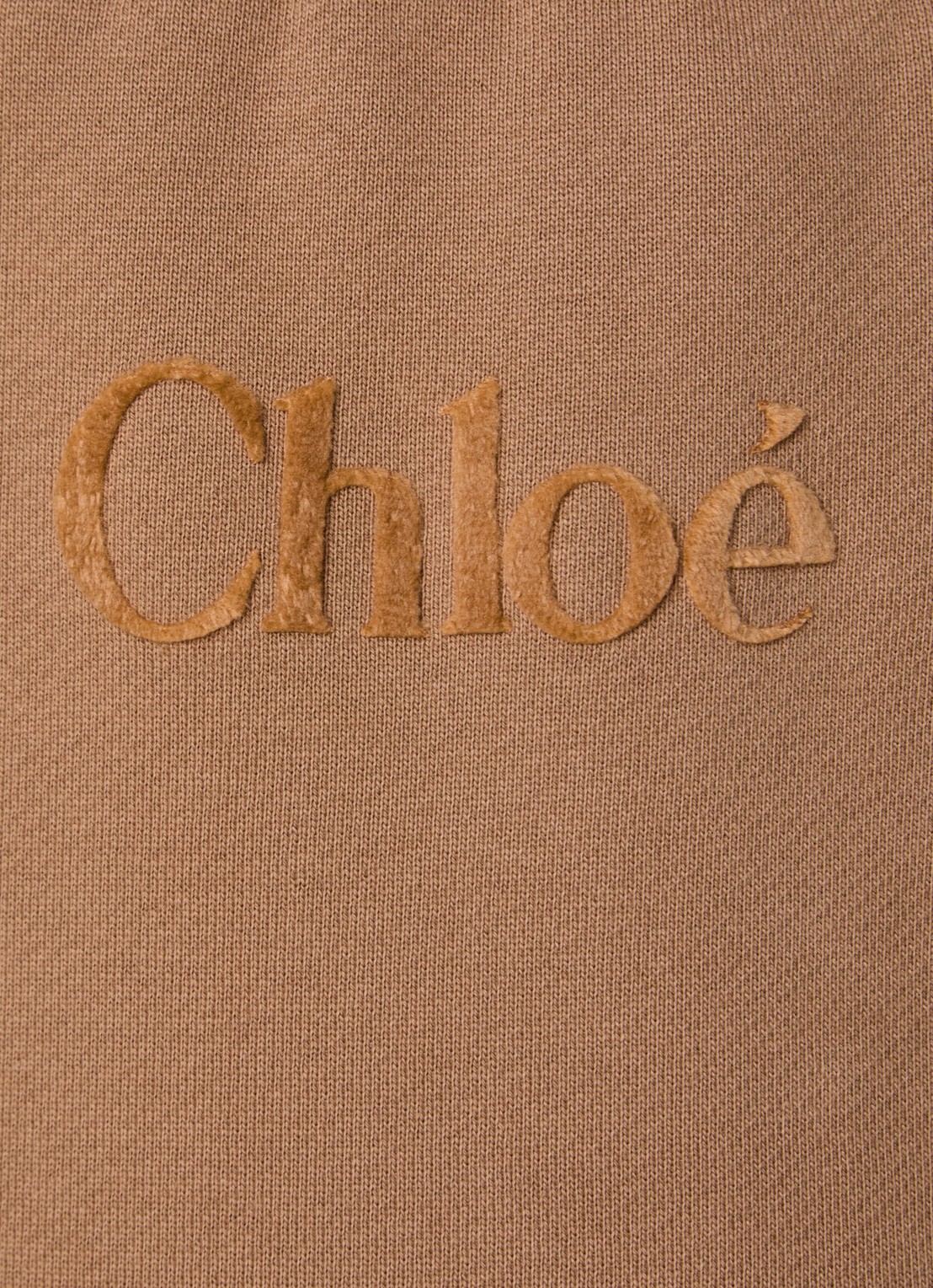 Chloé High waist tapered fit joggingbroek met logo - detail 5 camel