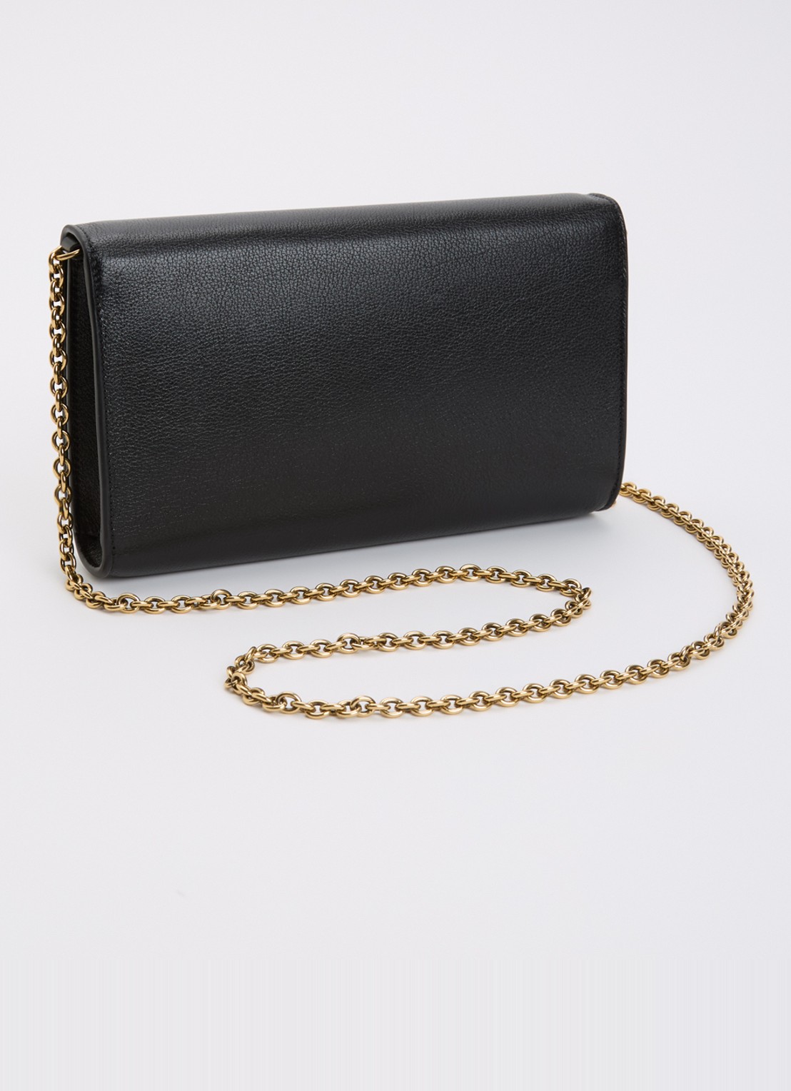 Chloé Iconic clutch van leer met afneembare schouderriem - achterkant 5 zwart