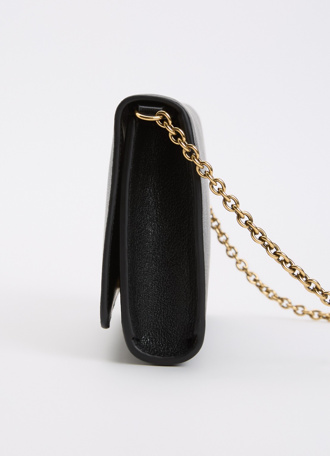 Chloé Iconic clutch van leer met afneembare schouderriem - detail 2 zwart