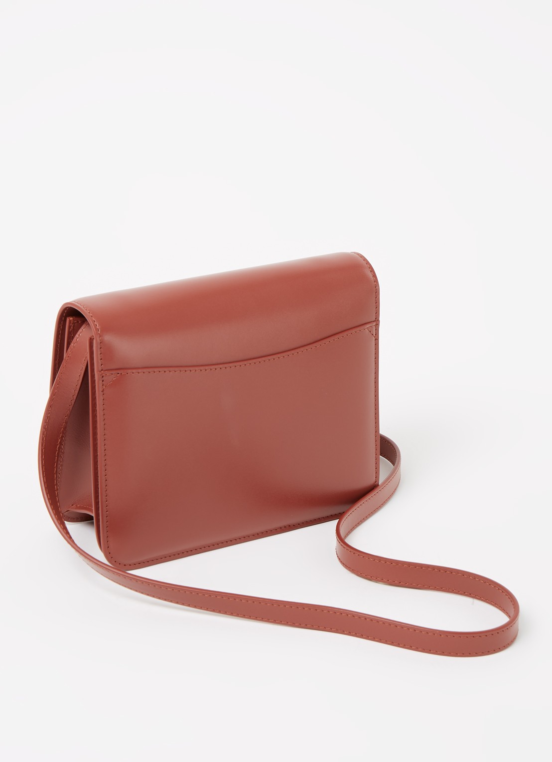 Chloé Kattie crossbodytas van kalfsleer  - achterkant 6 roodbruin