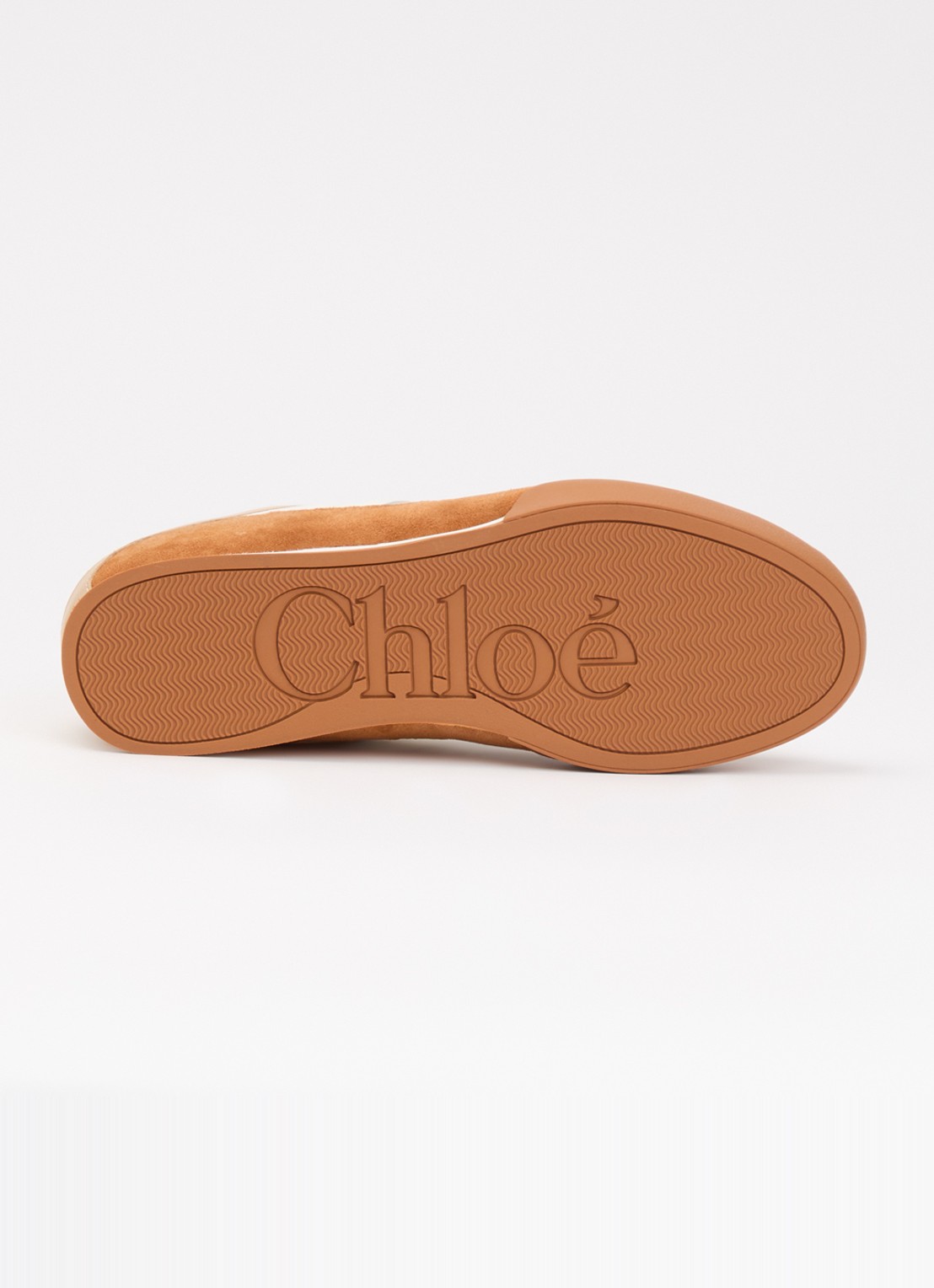 Chloé Kick sneaker met details van suède - detail 3 roestbruin