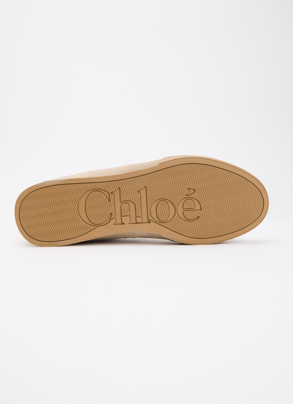 Chloé Kick sneaker van kalfsleer met details van suède - detail 4 beige