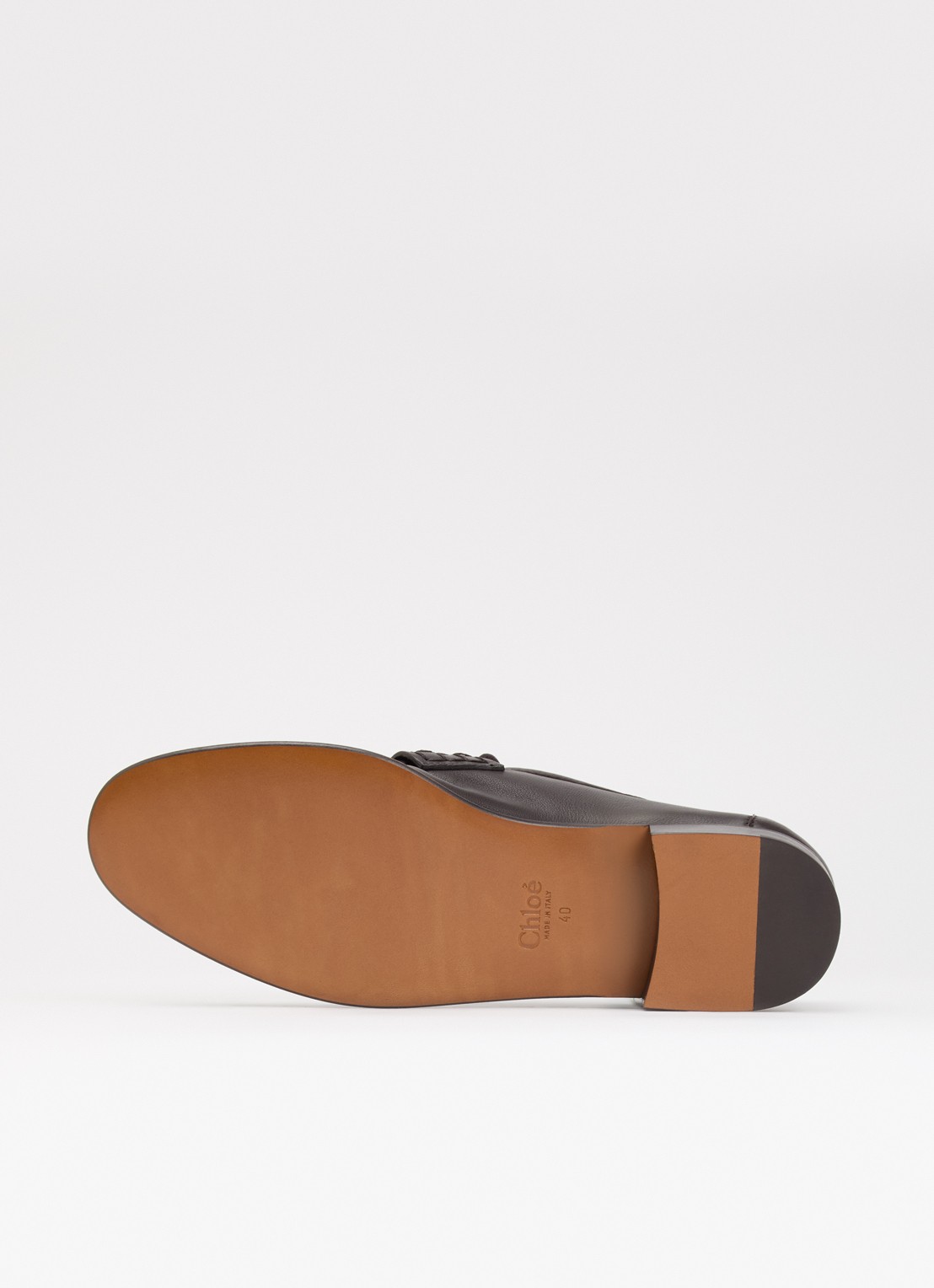 Chloé Letti loafer van lamsleer - detail 5 chocoladebruin