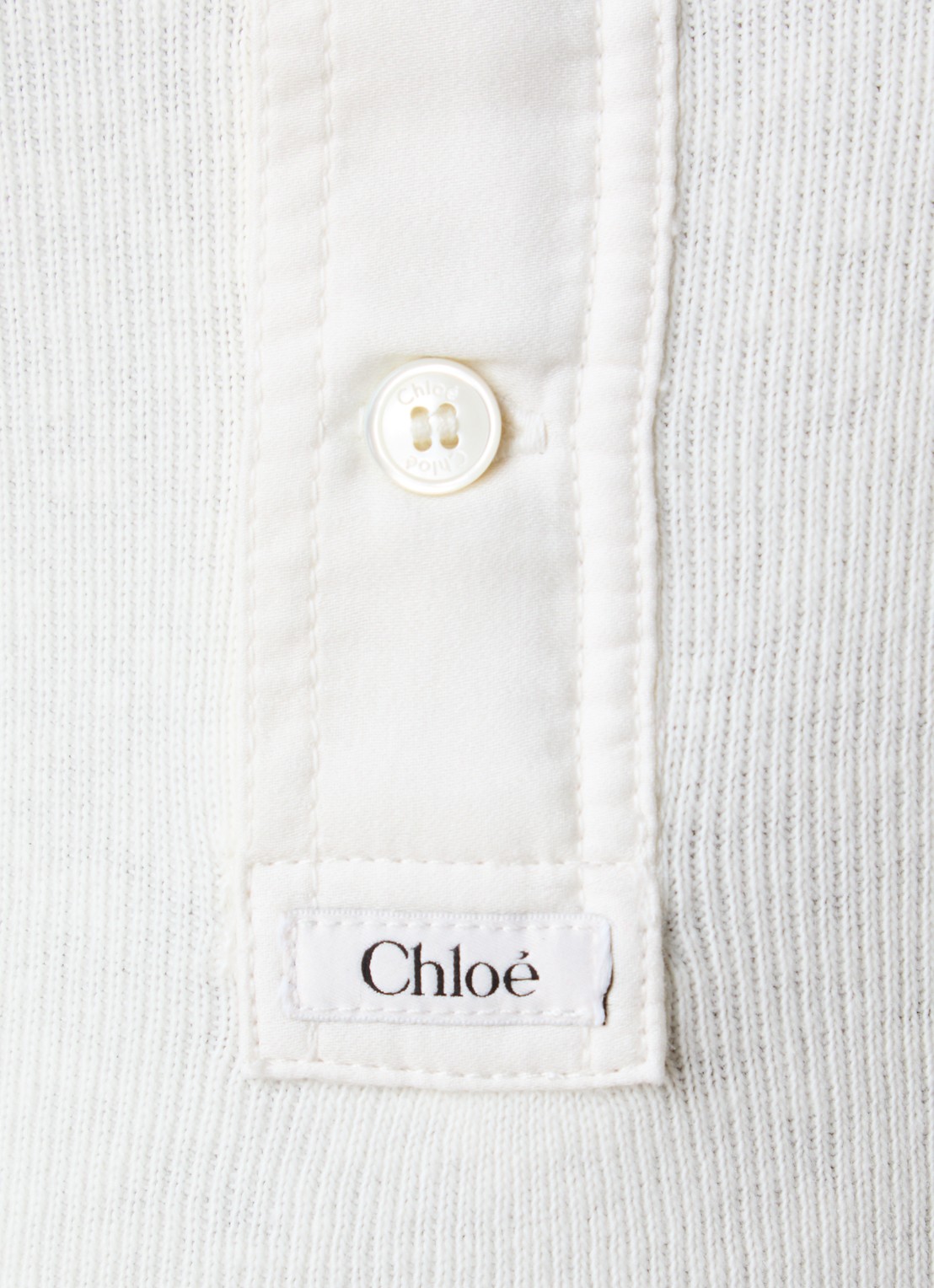 Chloé Longsleeve met ronde hals - detail 2 wit