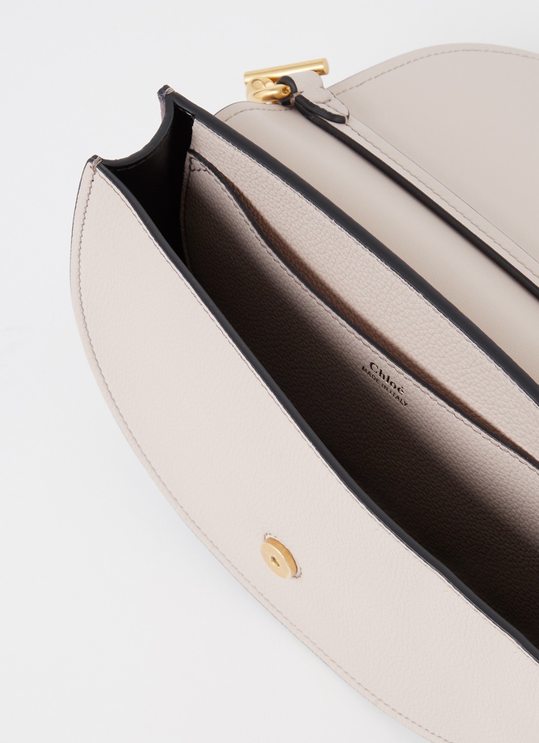 Chloé Marcie handtas van kalfsleer met suède details - detail 2 taupe