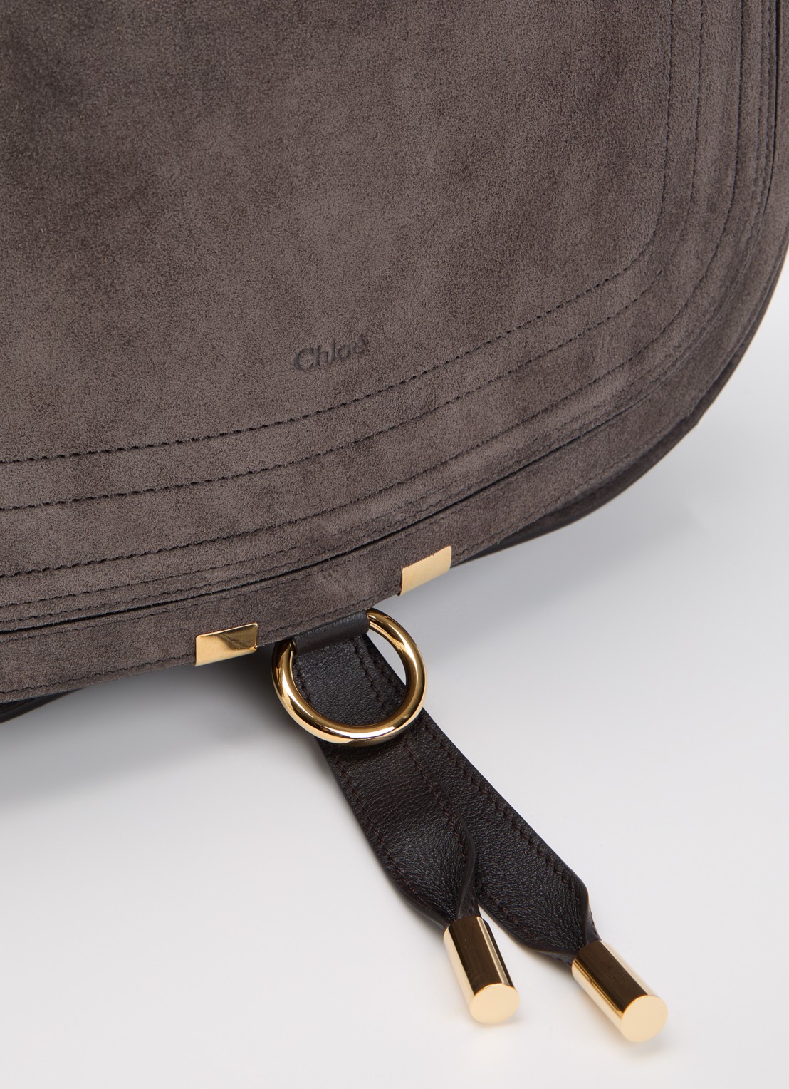 Chloé Marcie Medium schoudertas van kalfssuède  - detail 6 bruin