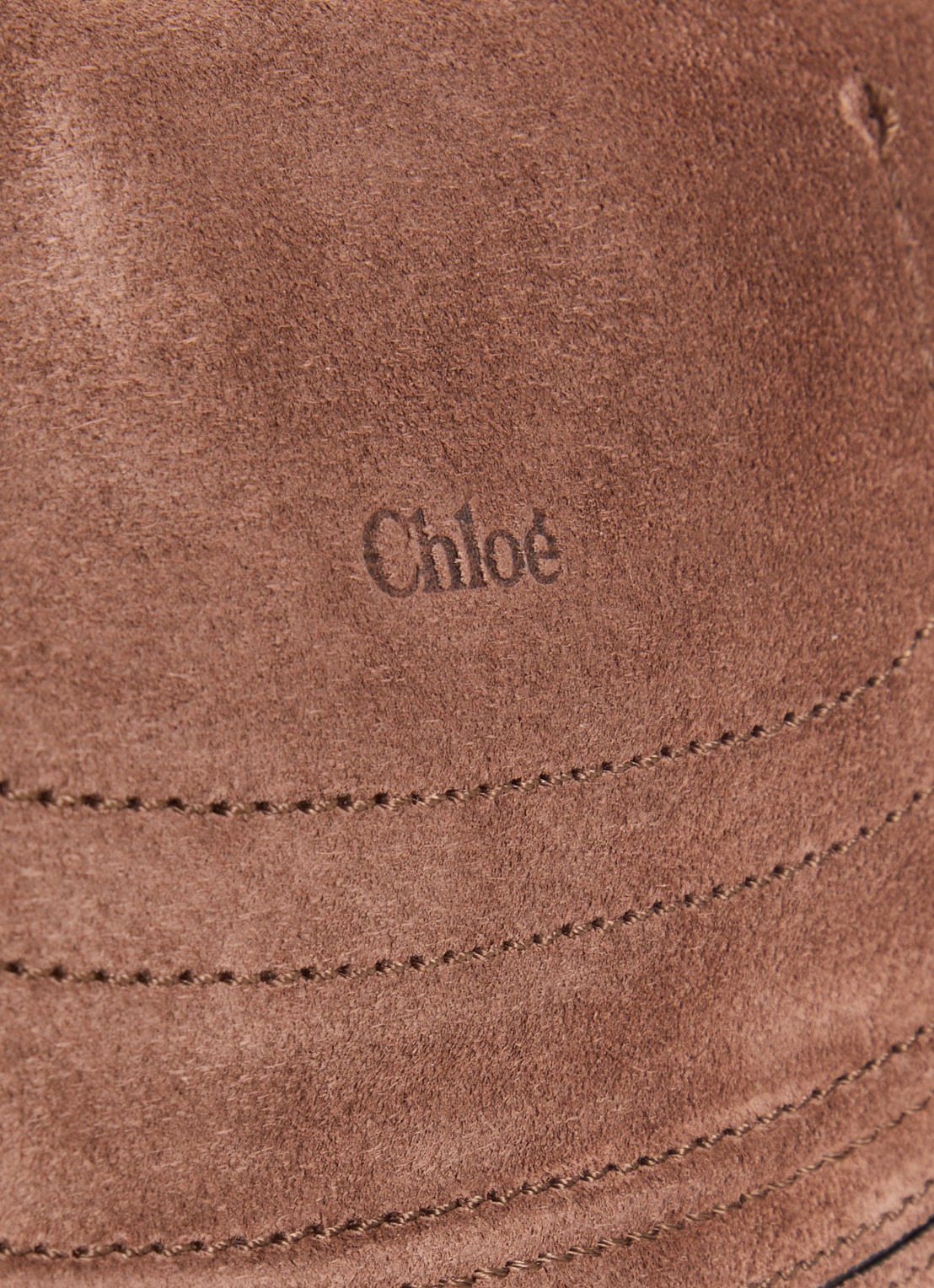 Chloé Marcie mini schoudertas van suède - detail 3 bruin