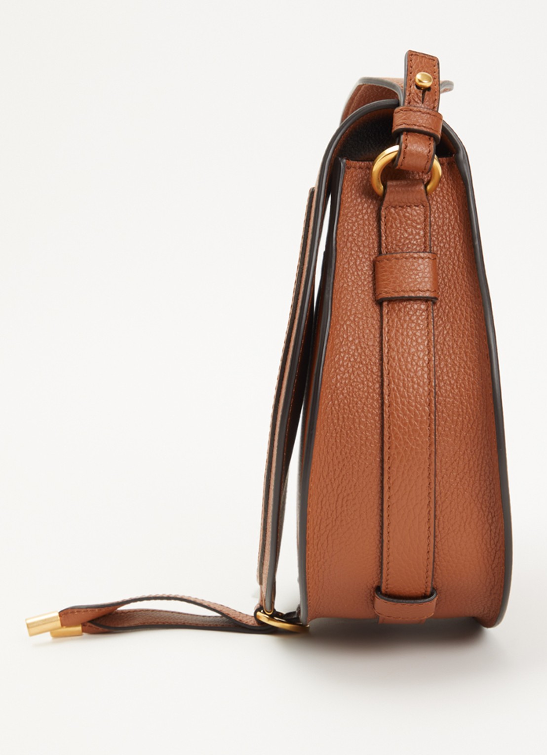 Chloé Marcie Saddle crossbodytas van kalfsleer - detail 4 cognac