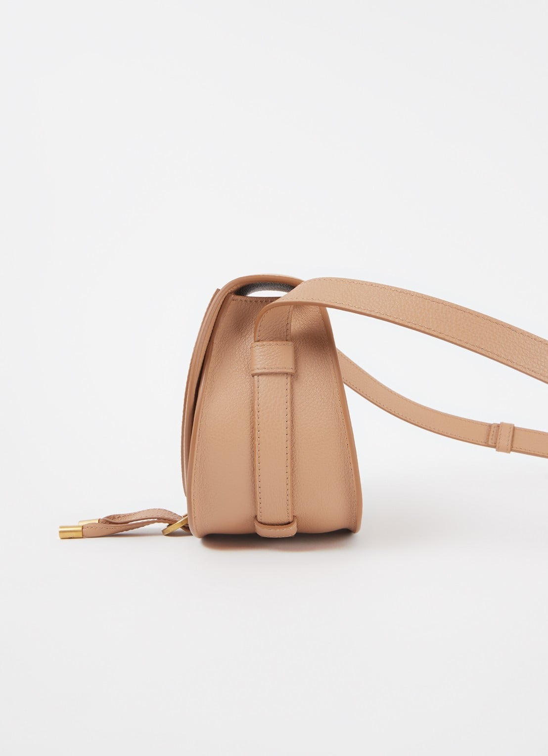 Chloé Marcie Small crossbodytas van kalfsleer - detail 4 camel