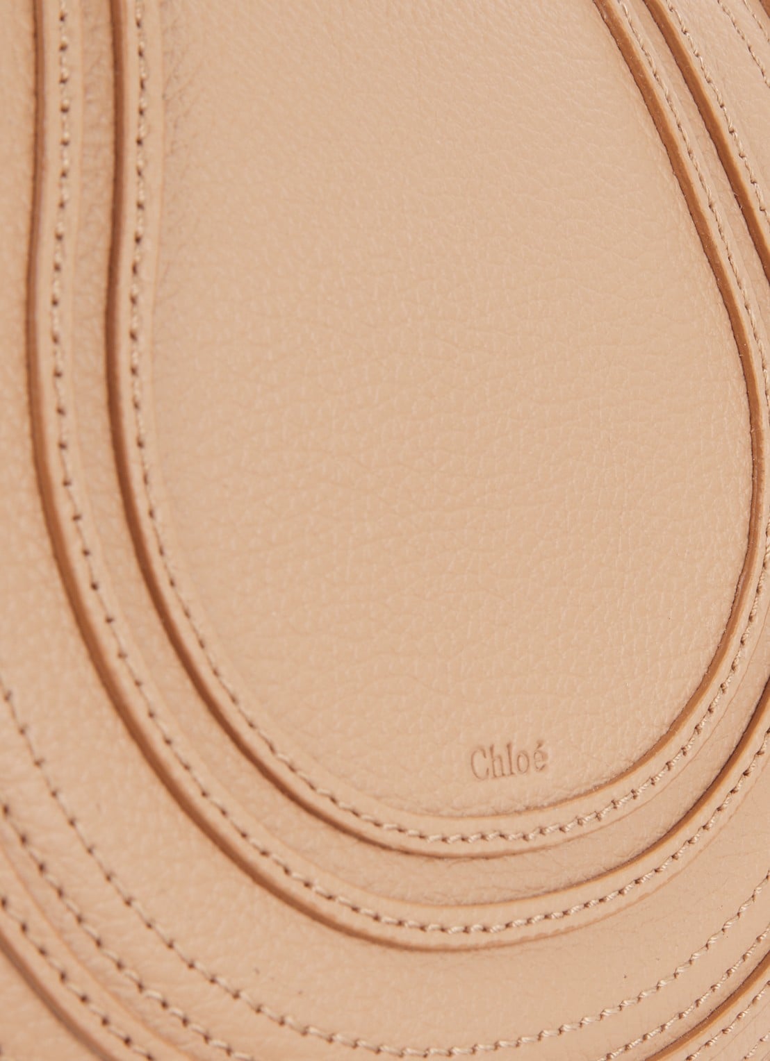Chloé Marcie Small crossbodytas van kalfsleer - detail 5 camel
