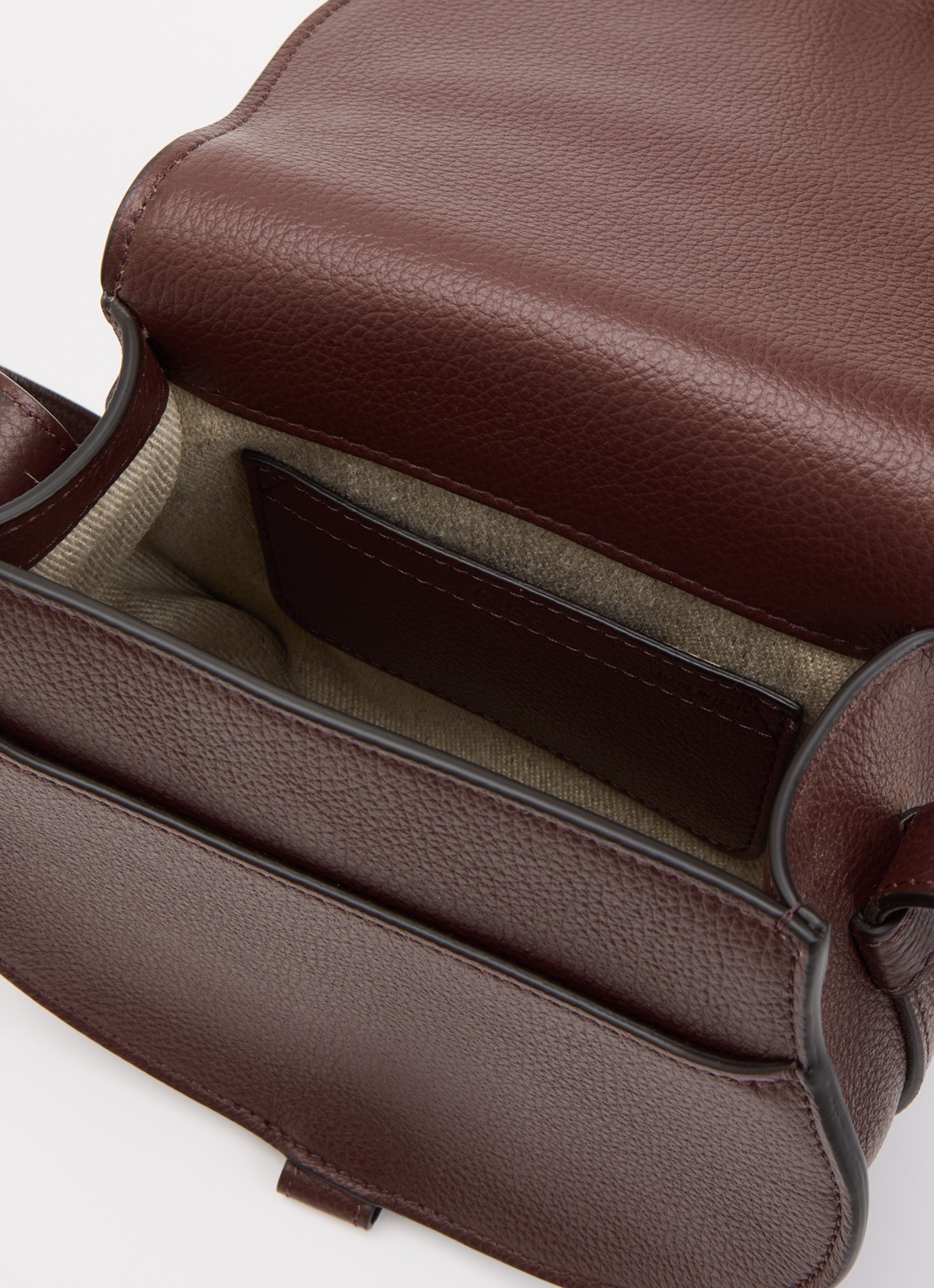 Chloé Marcie Small crossbodytas van kalfsleer - detail 2 kastanjebruin