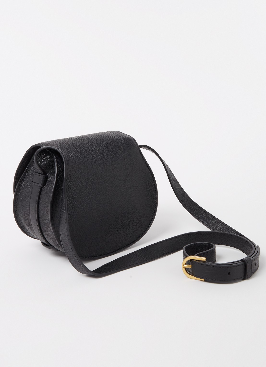 Chloé Marcie Small crossbodytas van kalfsleer - achterkant zwart