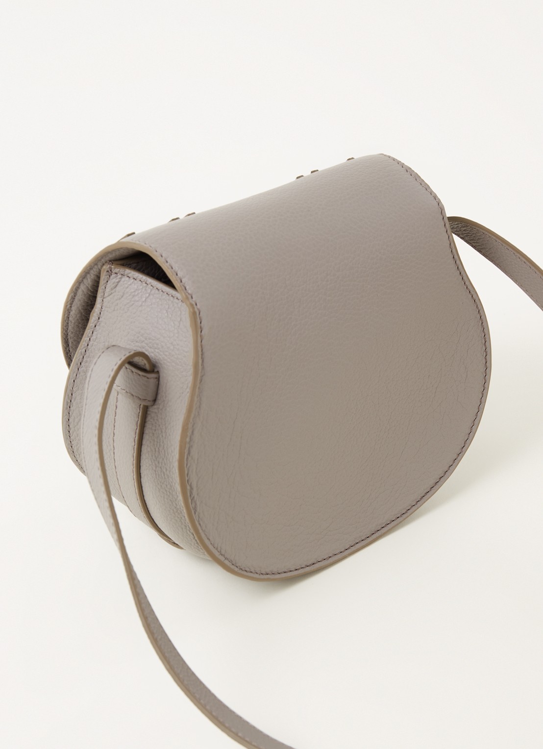 Chloé Marcie Small crossbodytas van kalfsleer - achterkant grijs
