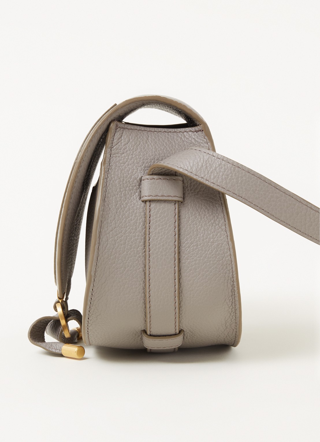 Chloé Marcie Small crossbodytas van kalfsleer - detail 3 grijs