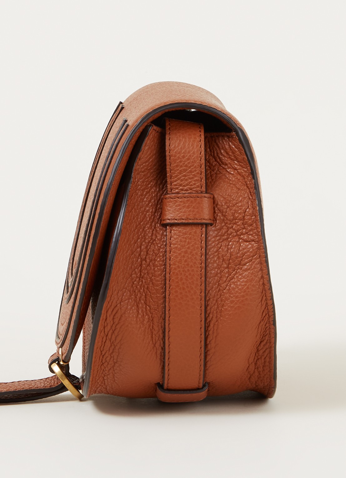 Chloé Marcie Small crossbodytas van kalfsleer - detail 4 roestbruin