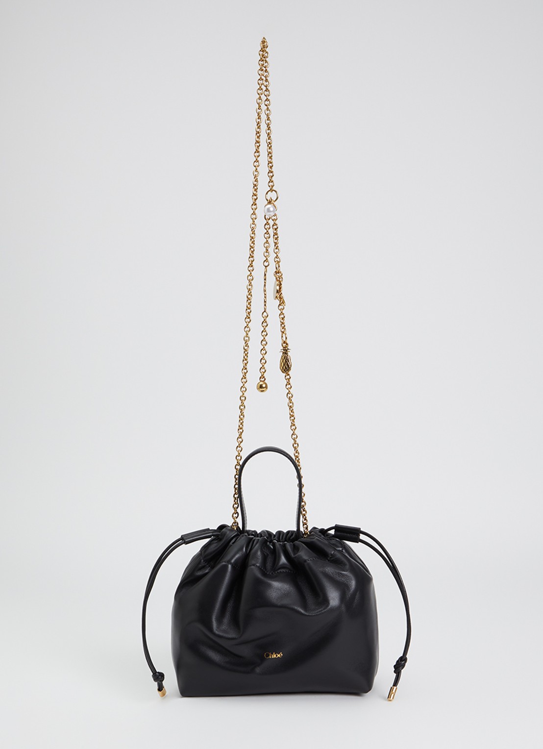 Chloé Mini Chloé Icons schoudertas van lamsleer - voorkant 6 zwart
